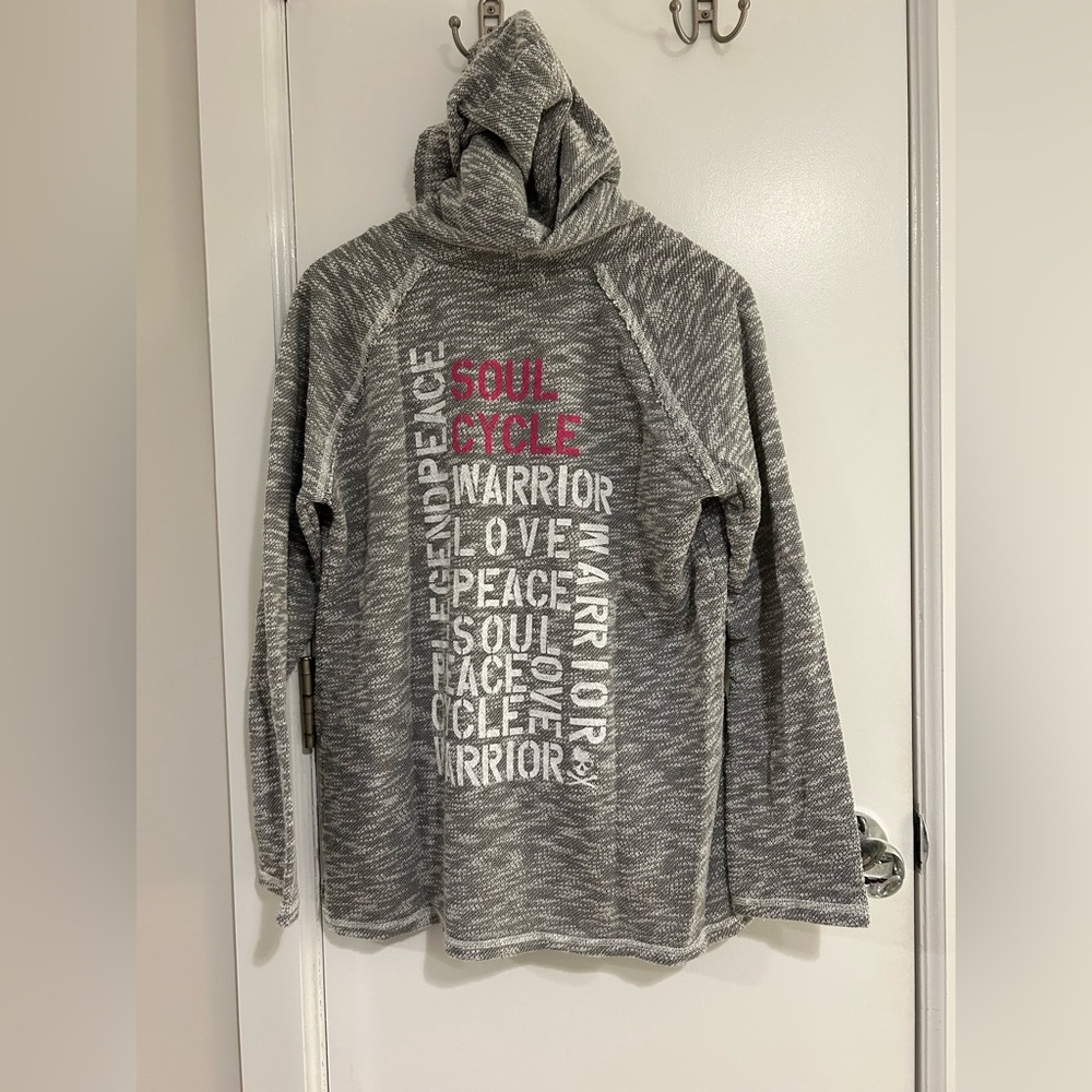 SoulCycle Gray and Pink Hoodie